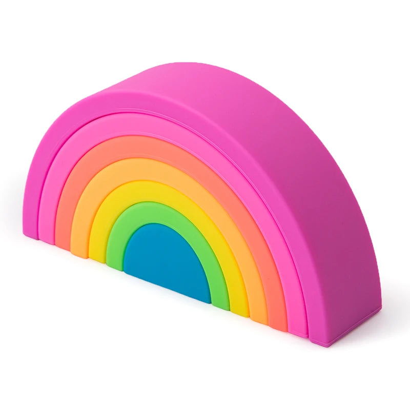 Rainbow Stacker Pink/Yellow/Blue – MonToySorri