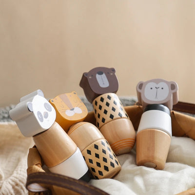 Monkey Wooden Animal Tower Puzzle